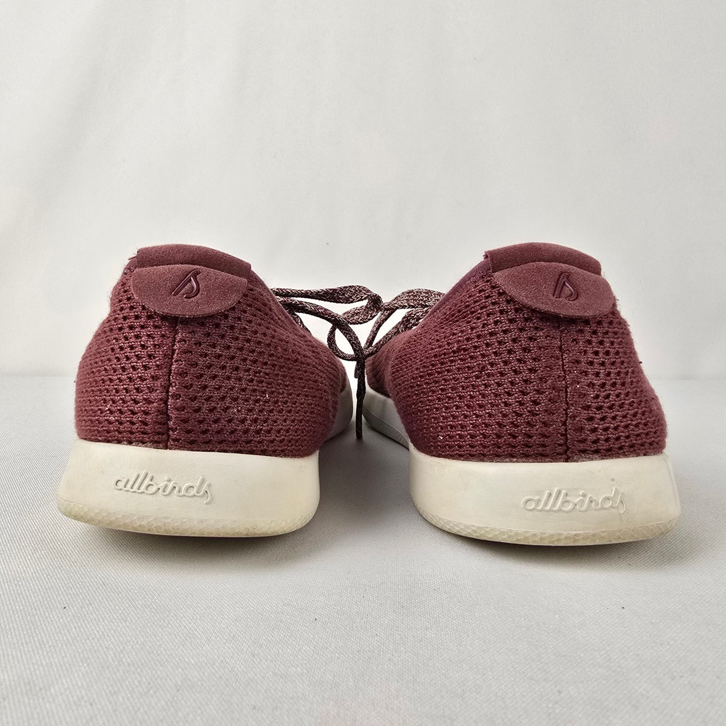Allbirds Burgundy Knit Lace Up Sneakers Size 9