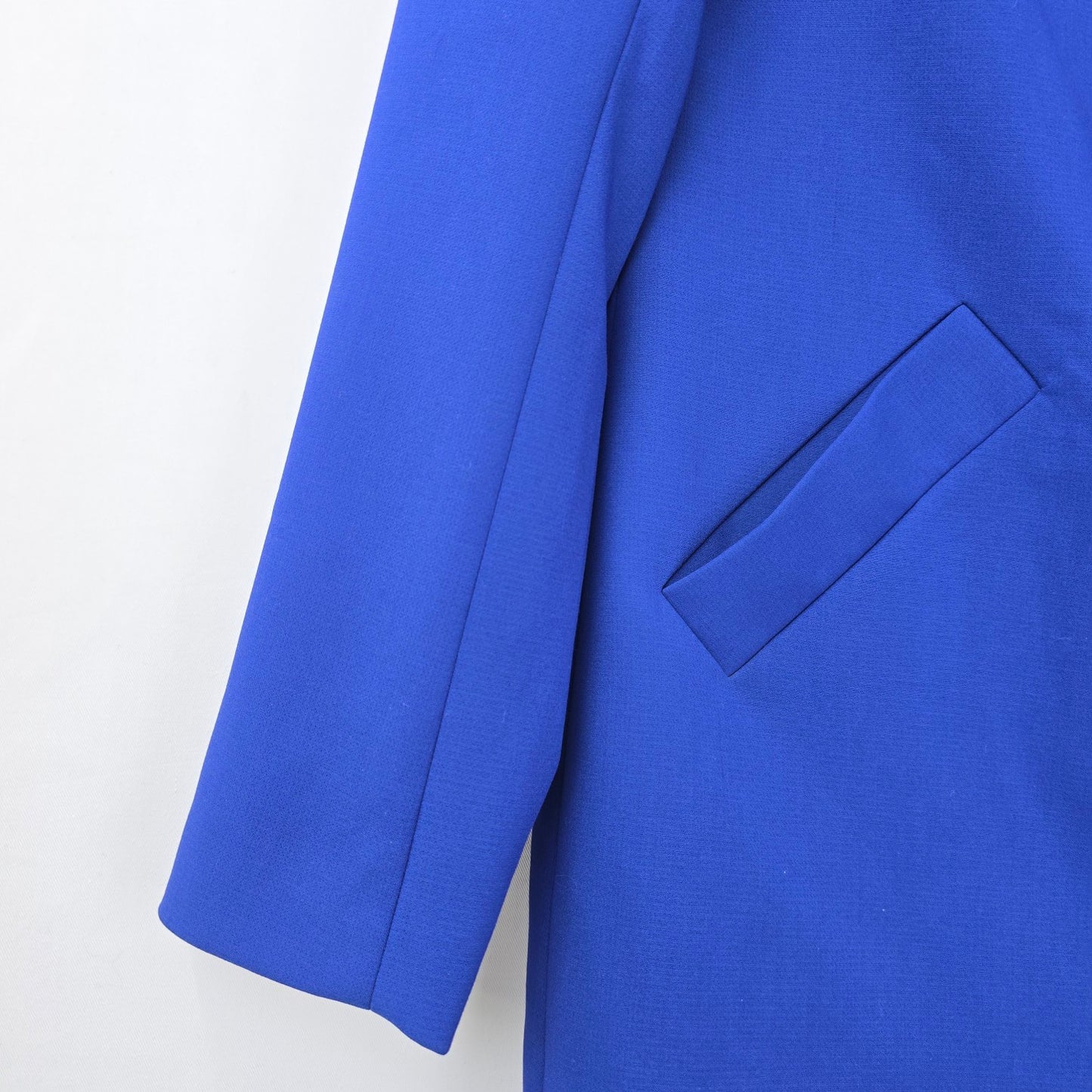 Paraphrase Blue Zip Up Long Blazer Jacket Size S