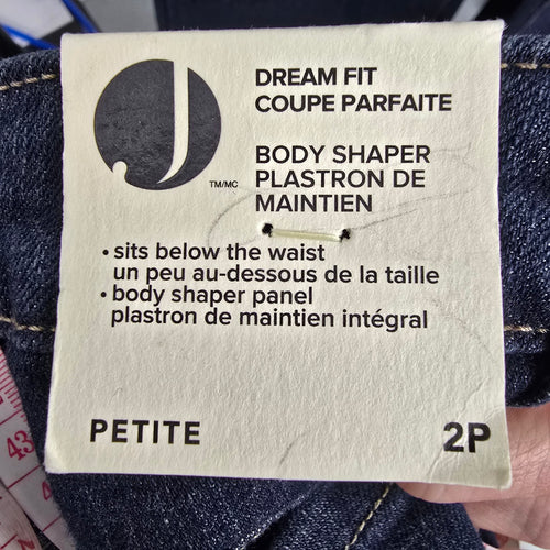 Jessica Dream Fit Body Shaper Straight Leg Jeans Size 2P