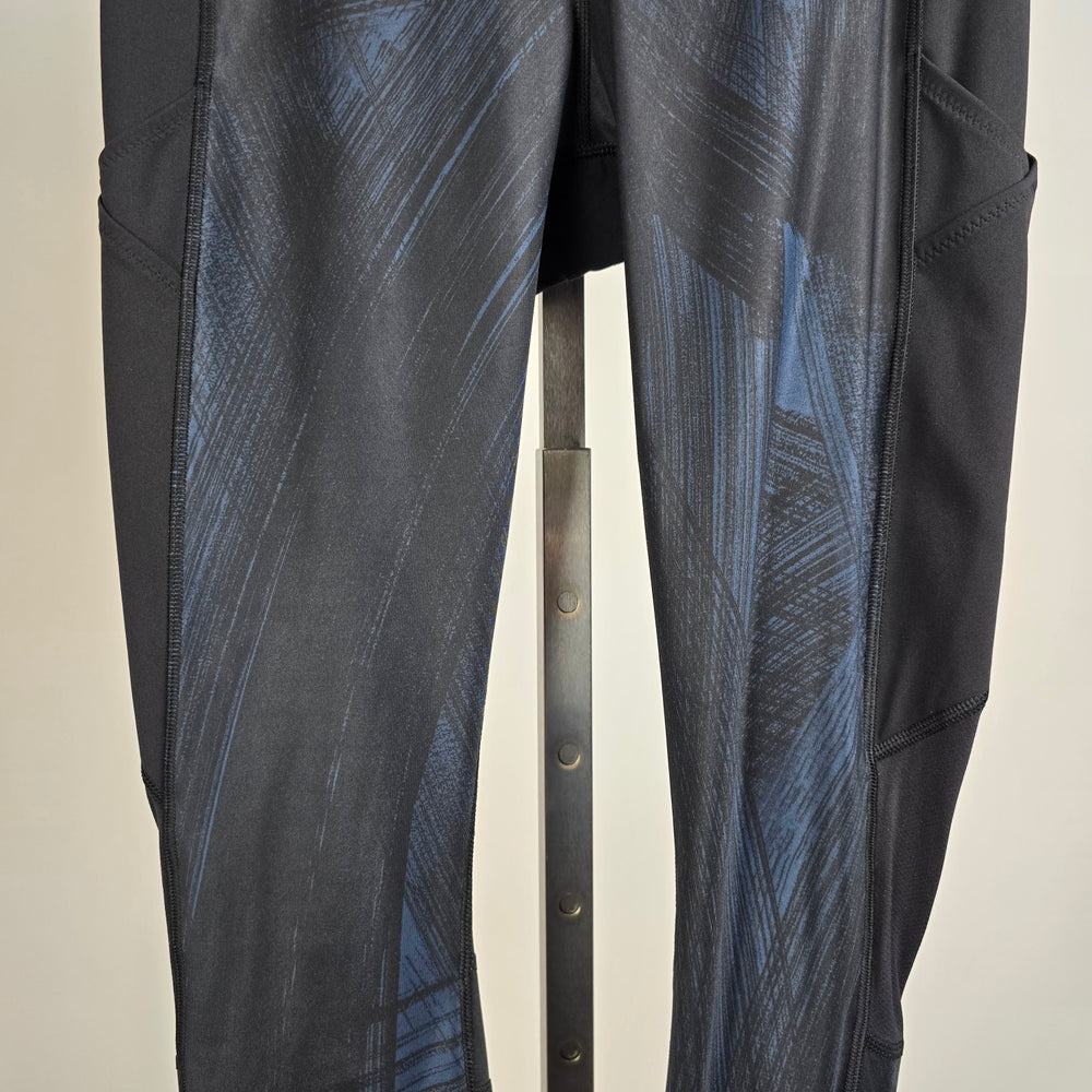 Lululemon Speed Tight Blue & Black Cropped Leggings Size 6