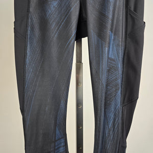 Lululemon Speed Tight Blue & Black Cropped Leggings Size 6