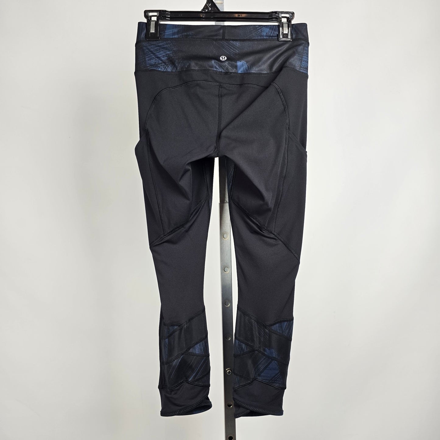 Lululemon Speed Tight Blue & Black Cropped Leggings Size 6