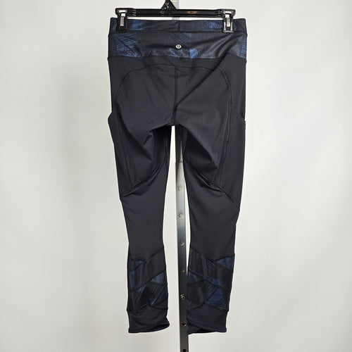 Lululemon Speed Tight Blue & Black Cropped Leggings Size 6