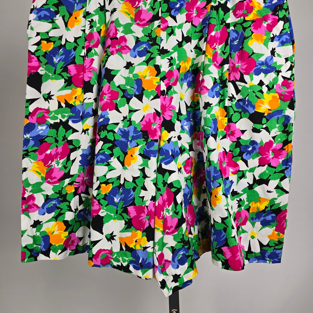 Vintage Hunt Club Floral Print High Rise Wide Leg Shorts Size L