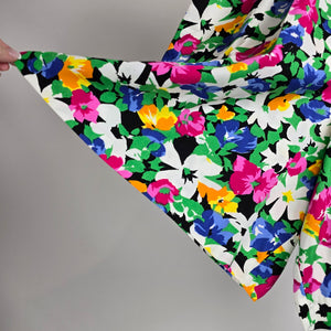 Vintage Hunt Club Floral Print High Rise Wide Leg Shorts Size L