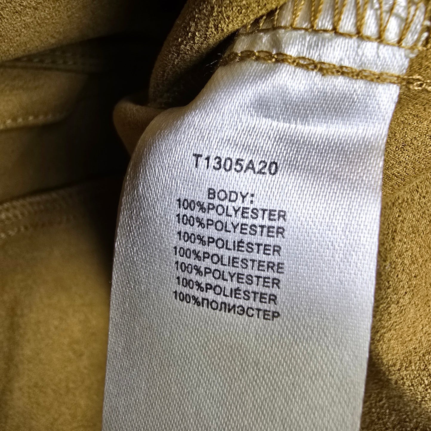 Molly Bracken Yellow faux Suede Mini Skirt Size L