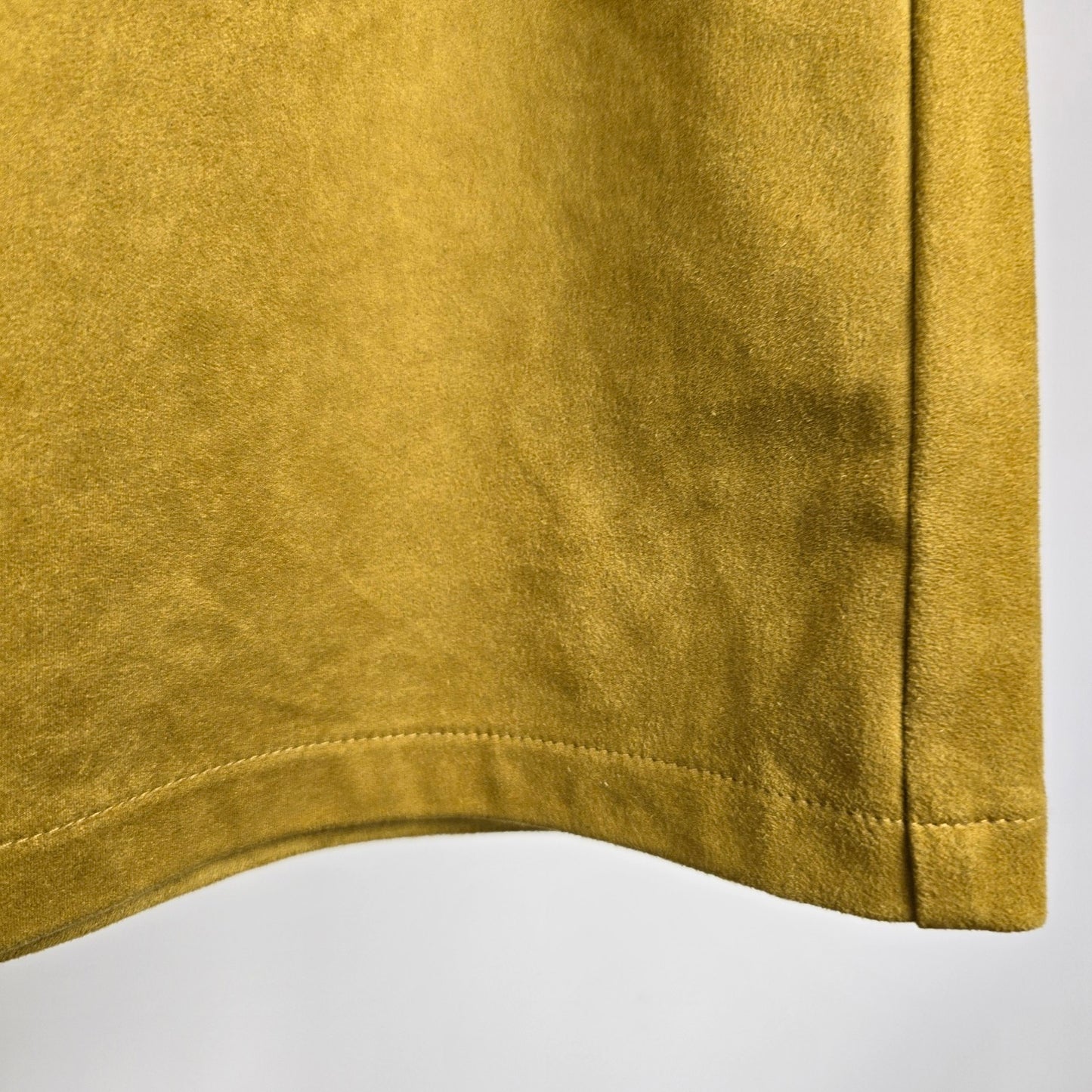 Molly Bracken Yellow faux Suede Mini Skirt Size L