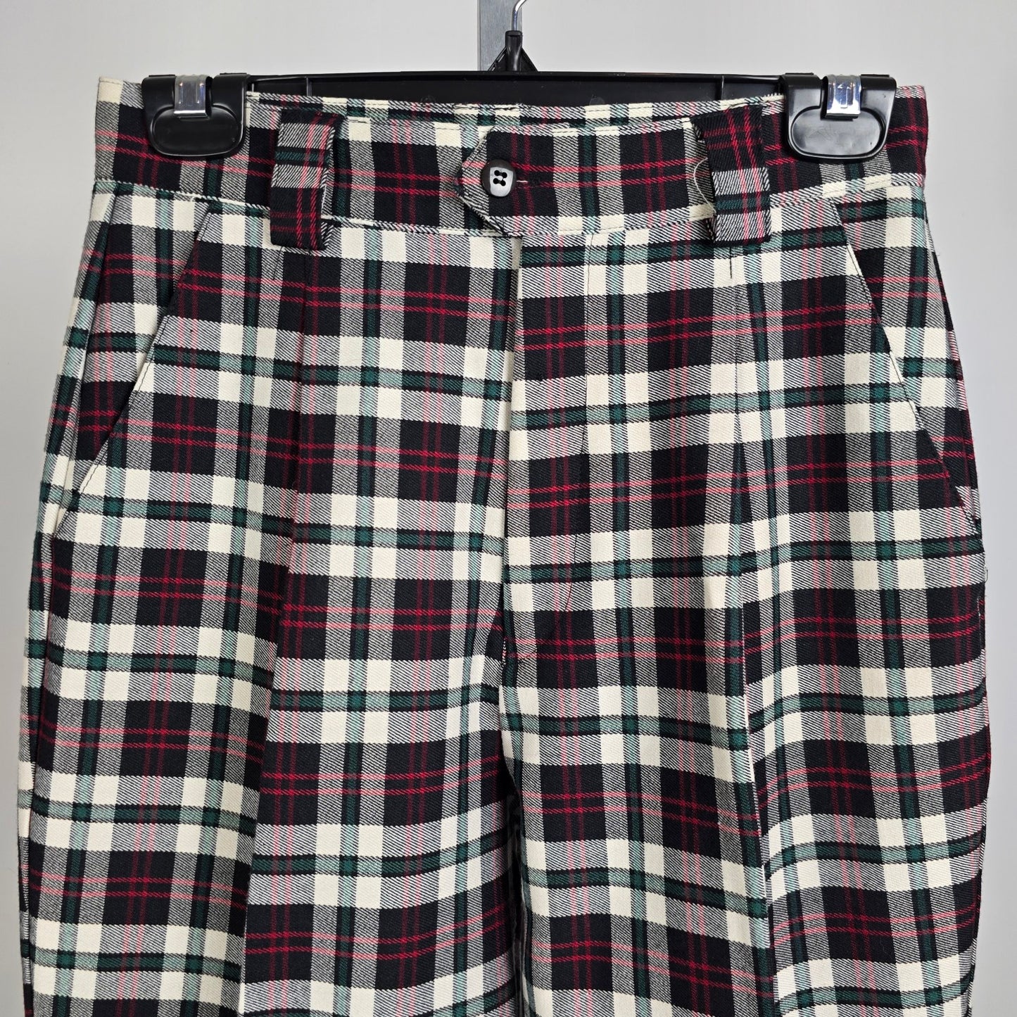 Vintage Seasons Red Plaid Stirrup Pants Size 6