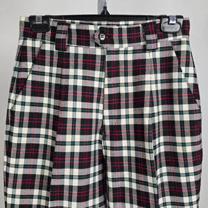 Vintage Seasons Red Plaid Stirrup Pants Size 6
