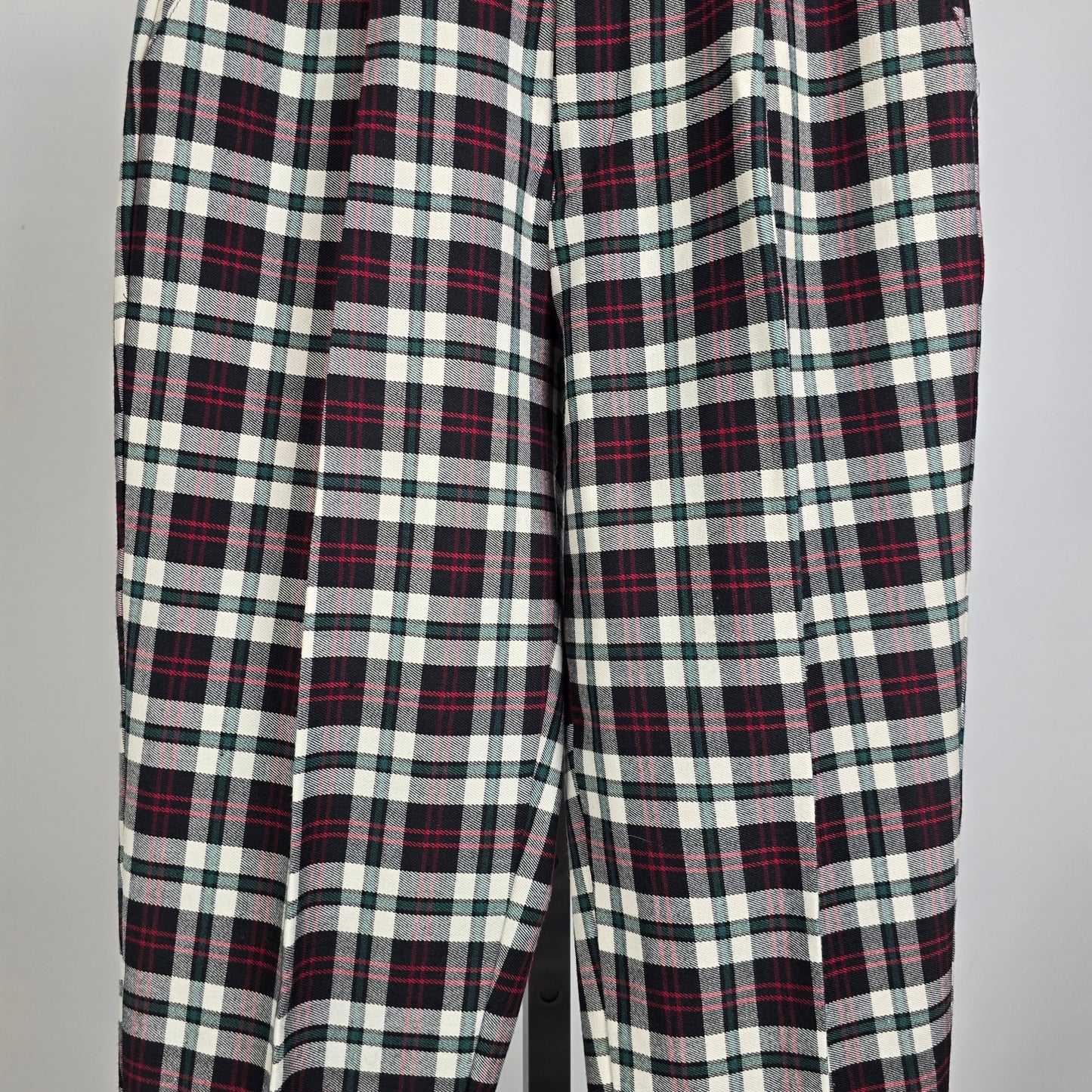 Vintage Seasons Red Plaid Stirrup Pants Size 6