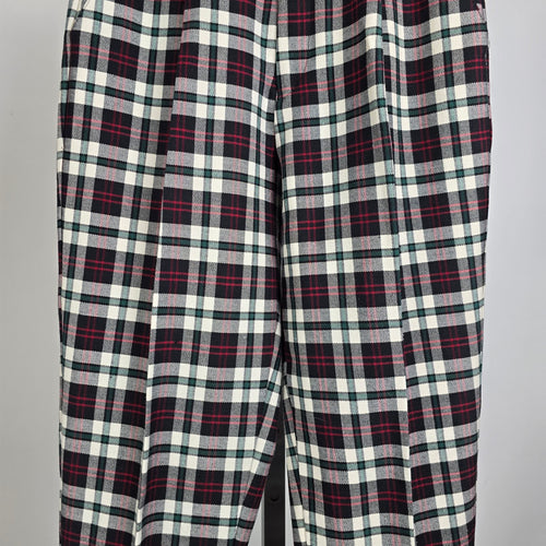 Vintage Seasons Red Plaid Stirrup Pants Size 6
