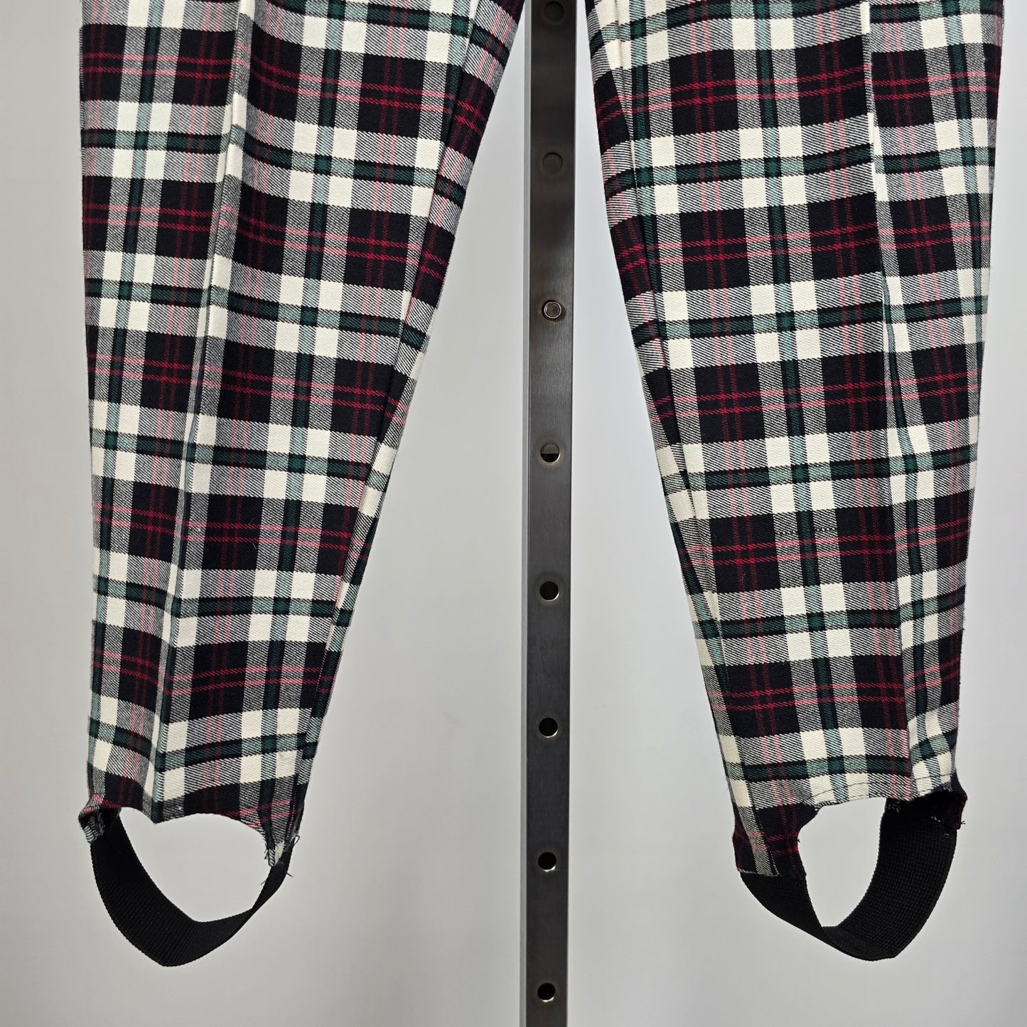 Vintage Seasons Red Plaid Stirrup Pants Size 6
