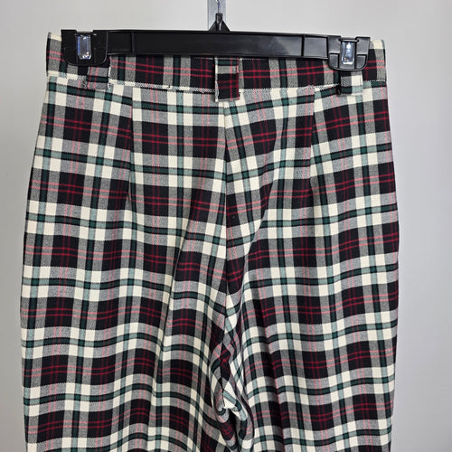 Vintage Seasons Red Plaid Stirrup Pants Size 6