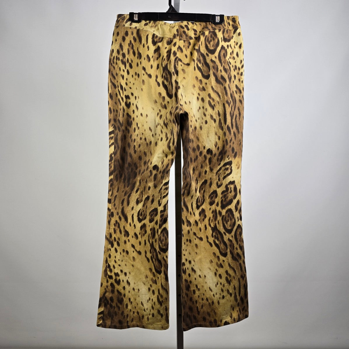 Simon Chang Animal Print Cotton Wide Leg Pants Size 12