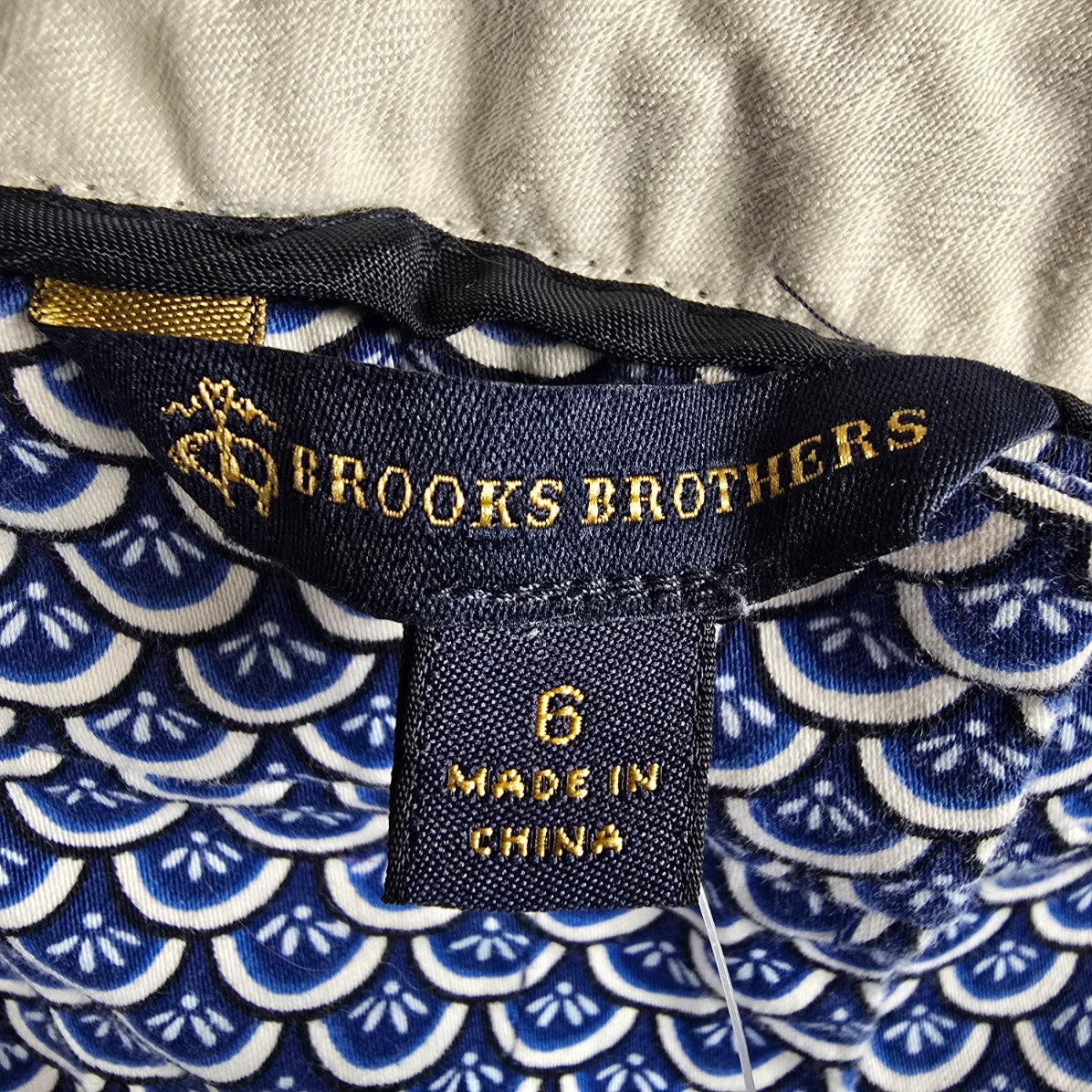 Brooks Brothers Blue Print Cotton Shorts Size 6