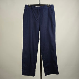 J.Crew Reimagined Blue Kate Linen Wide Leg Pants Size 10