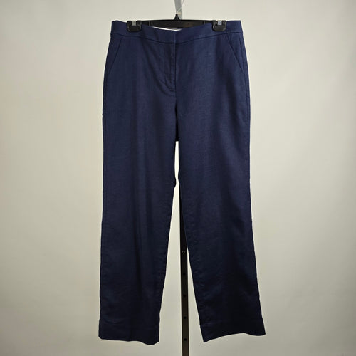 J.Crew Reimagined Blue Kate Linen Wide Leg Pants Size 10