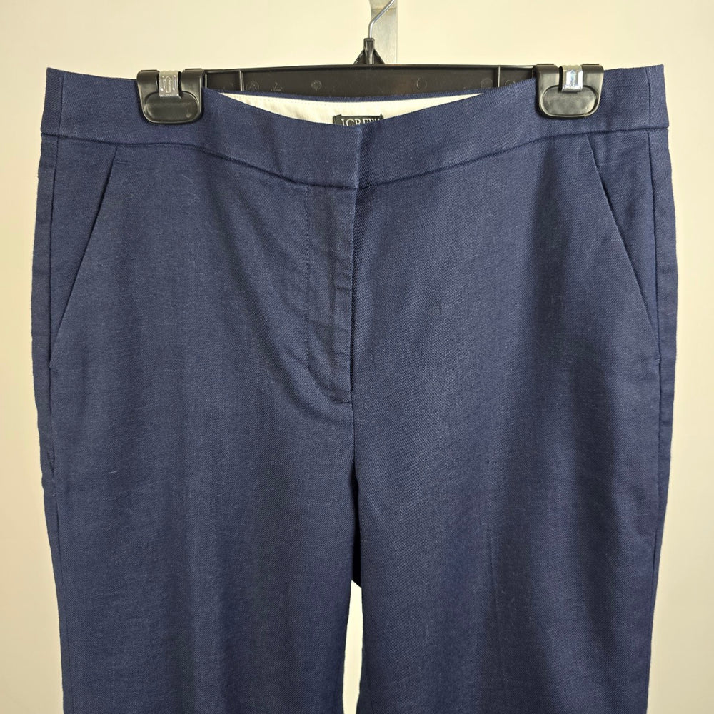 J.Crew Reimagined Blue Kate Linen Wide Leg Pants Size 10