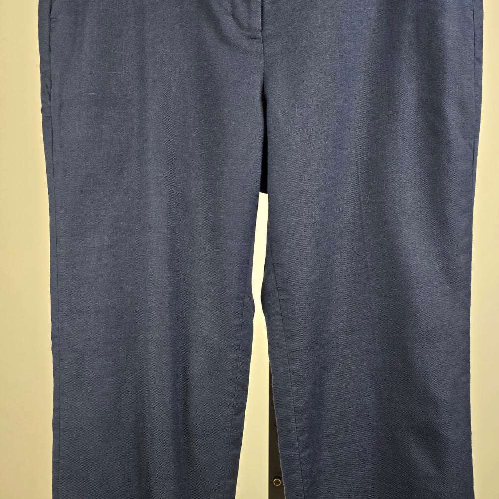 J.Crew Reimagined Blue Kate Linen Wide Leg Pants Size 10