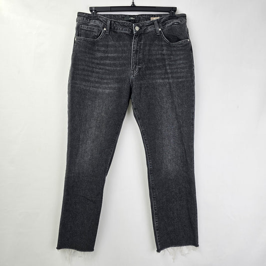 Mavi Viola High Rise Slim Straight Black Denim Jeans Size 32/29