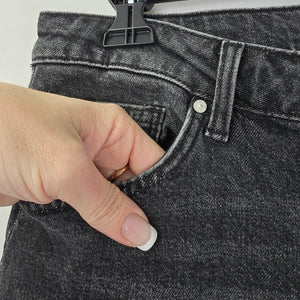 Mavi Viola High Rise Slim Straight Black Denim Jeans Size 32/29