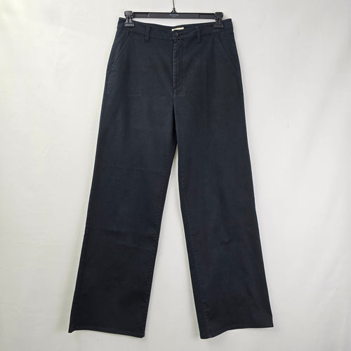 Brixton Black Wide Leg Cotton Dress Pants Size 30