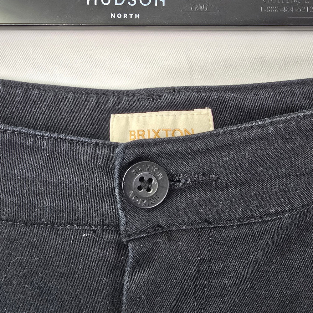 Brixton Black Wide Leg Cotton Dress Pants Size 30