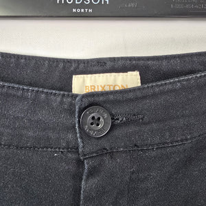 Brixton Black Wide Leg Cotton Dress Pants Size 30