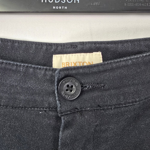 Brixton Black Wide Leg Cotton Dress Pants Size 30