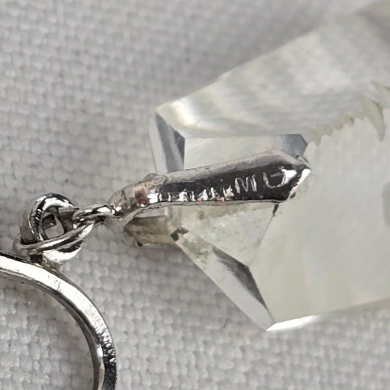 Vintage 925 Sterling Silver CZ Pagoda Crystal Screw Back Earrings