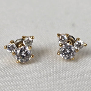 Disney Gold Tone Crystal Mickey Mouse Stud Earrings