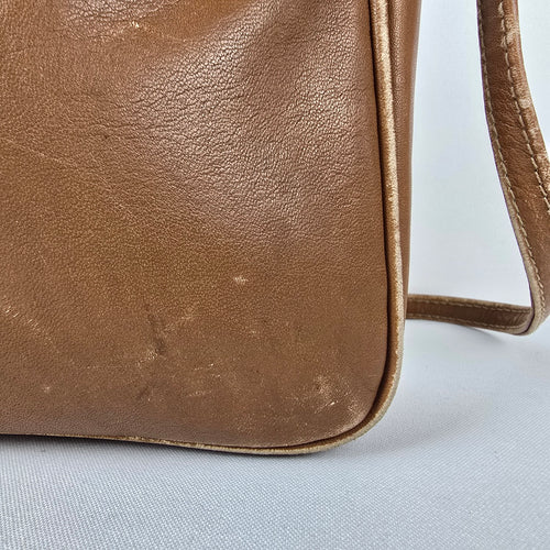 Derek Alexander Brown Leather Crossbody Purse