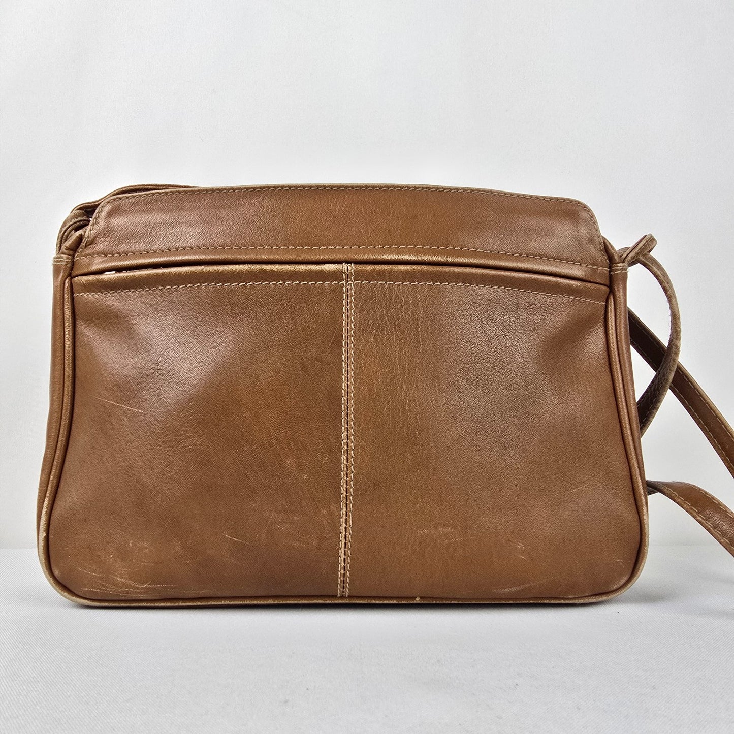 Derek Alexander Brown Leather Crossbody Purse