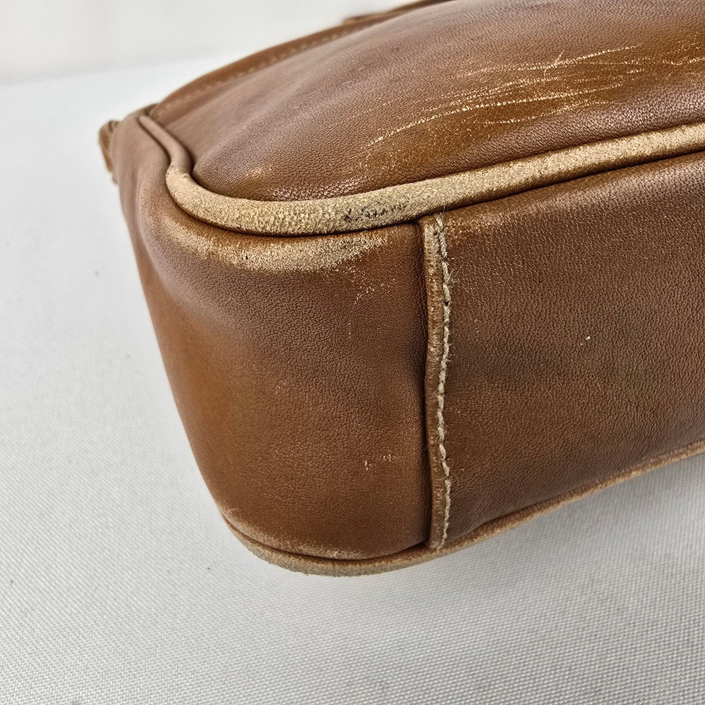 Derek Alexander Brown Leather Crossbody Purse