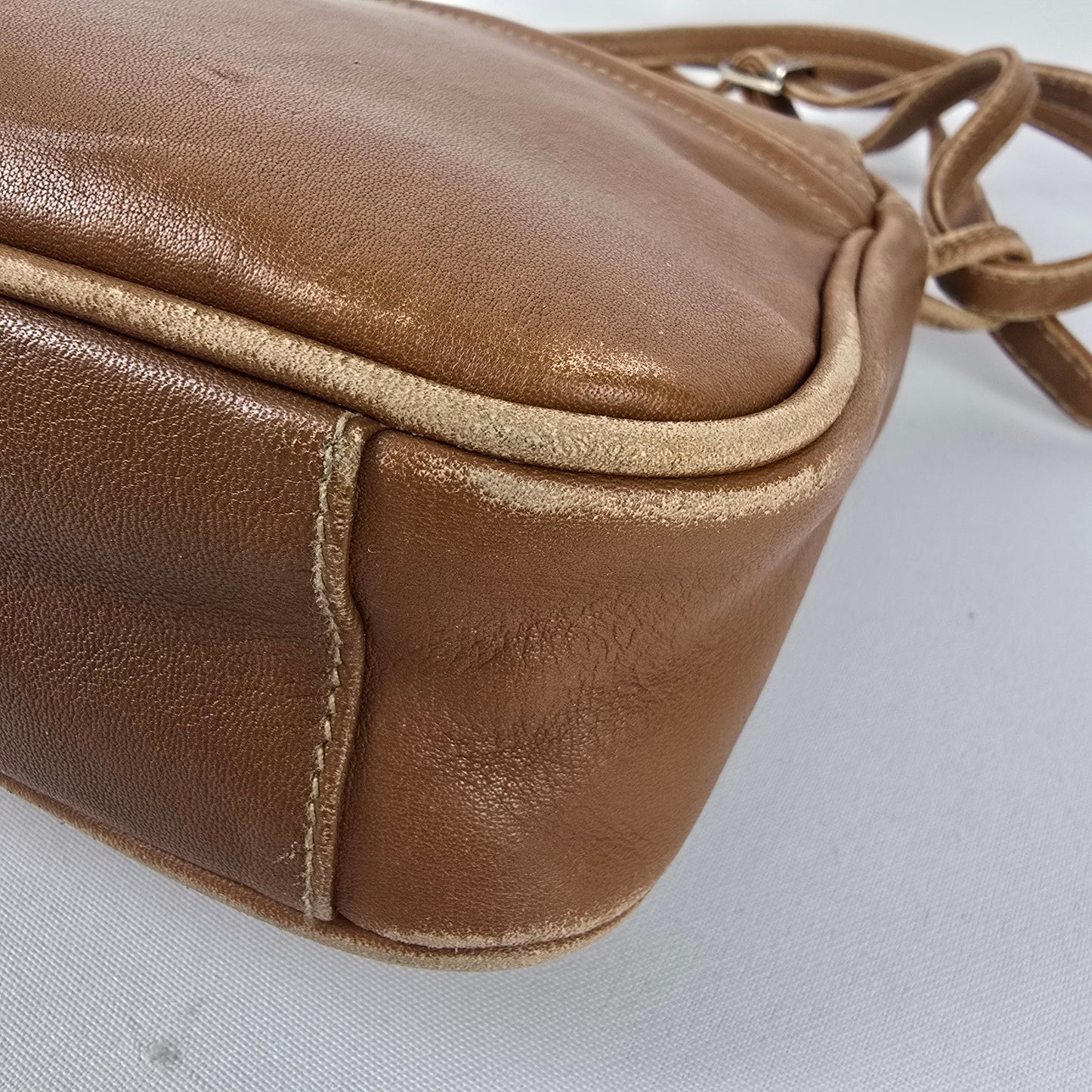 Derek Alexander Brown Leather Crossbody Purse