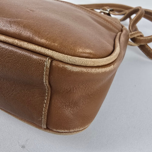 Derek Alexander Brown Leather Crossbody Purse