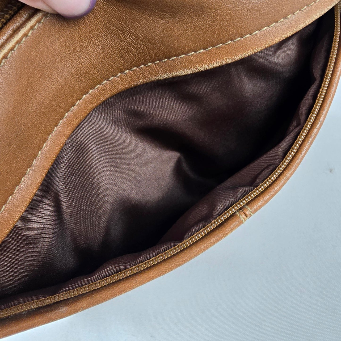 Derek Alexander Brown Leather Crossbody Purse