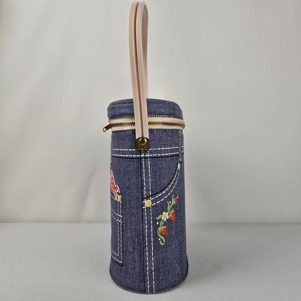 Vintage Aladdin Faux Denim Lunch Pail & Thermos Purse