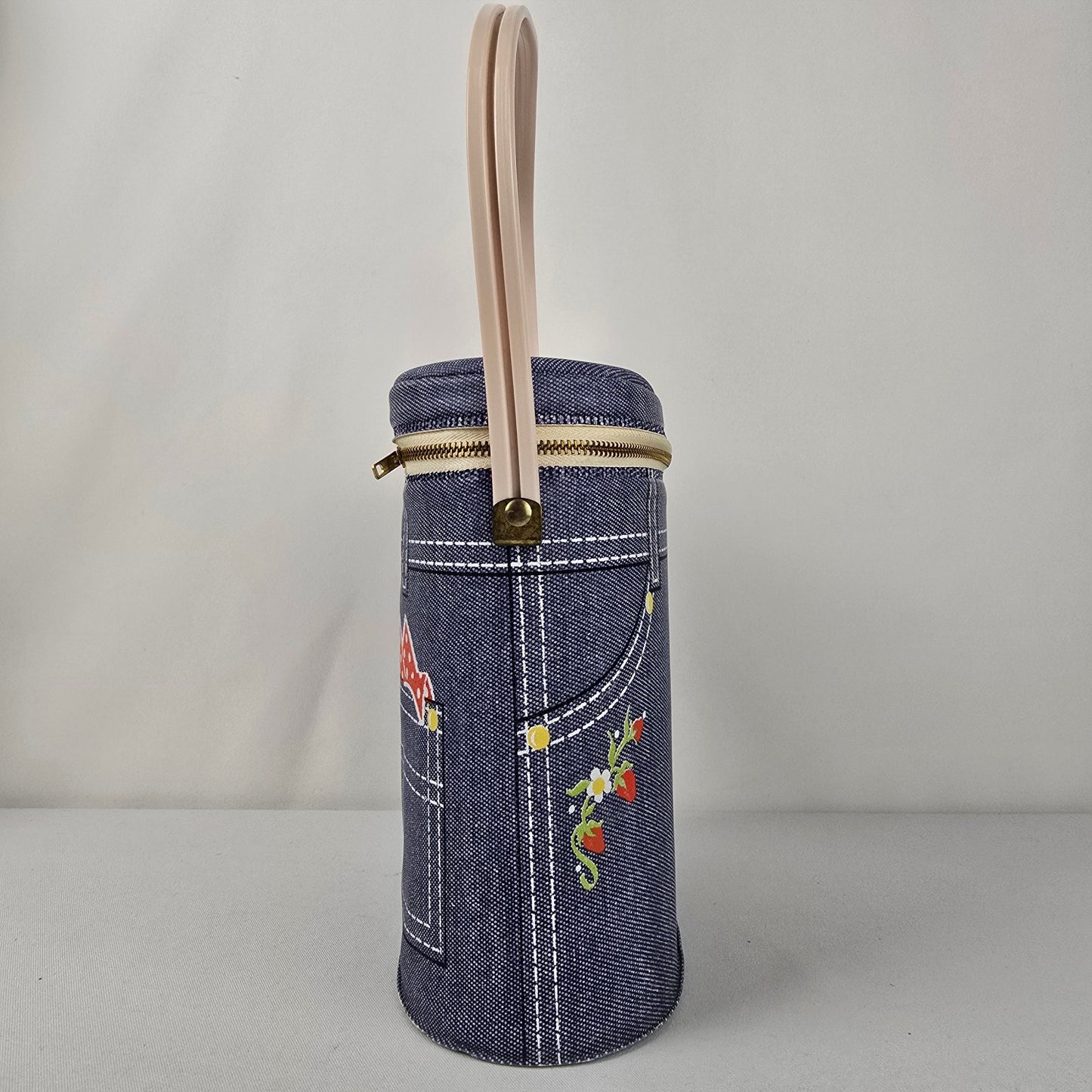 Vintage Aladdin Faux Denim Lunch Pail & Thermos Purse