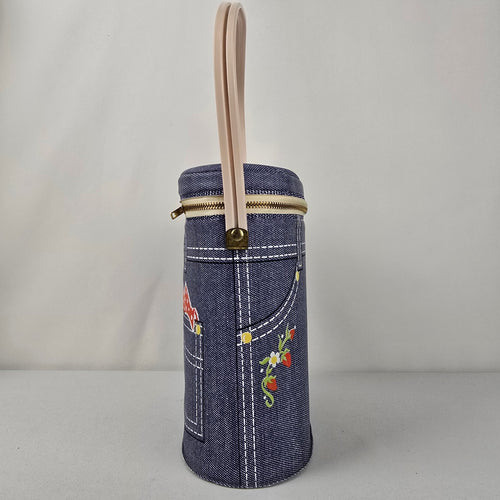 Vintage Aladdin Faux Denim Lunch Pail & Thermos Purse