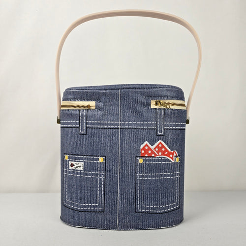 Vintage Aladdin Faux Denim Lunch Pail & Thermos Purse
