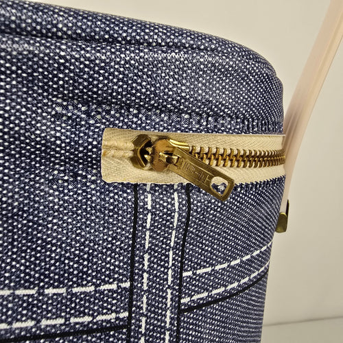 Vintage Aladdin Faux Denim Lunch Pail & Thermos Purse