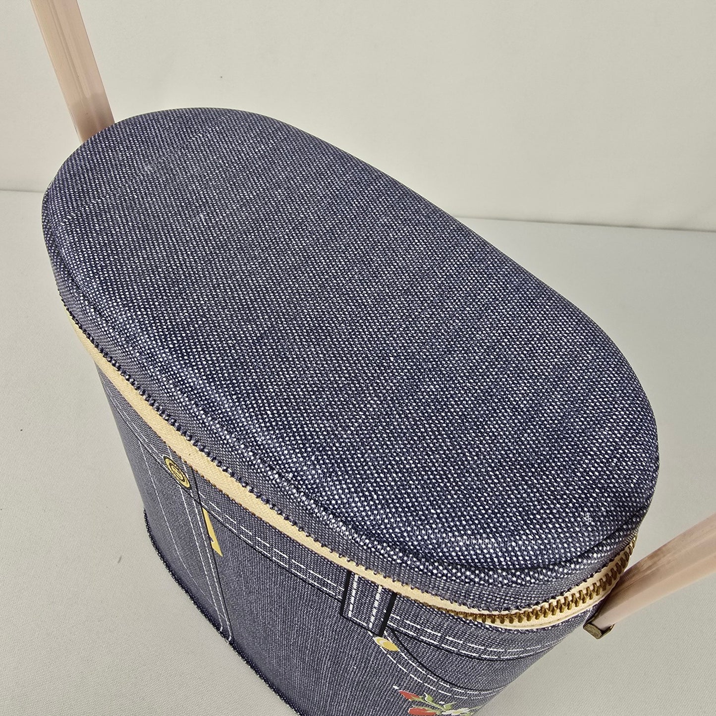 Vintage Aladdin Faux Denim Lunch Pail & Thermos Purse