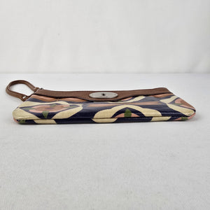 Fossil Key Per Floral Coated Canvas Wristlet