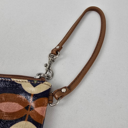 Fossil Key Per Floral Coated Canvas Wristlet