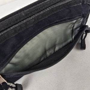 Derek Alexander Black Nylon Zip Around Wallet