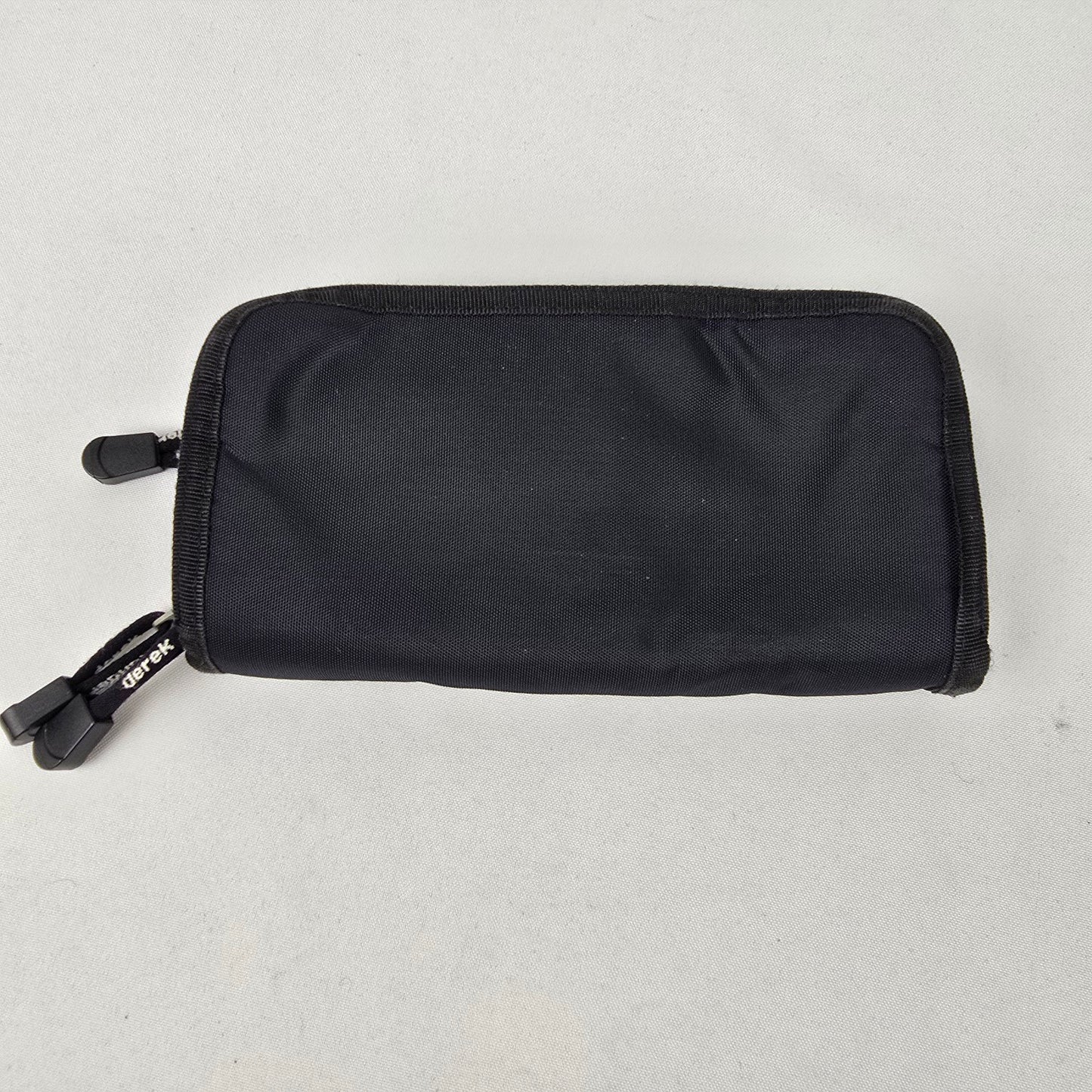 Derek Alexander Black Nylon Zip Around Wallet