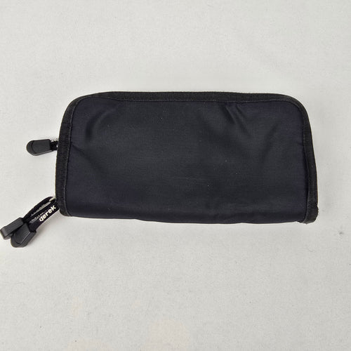 Derek Alexander Black Nylon Zip Around Wallet