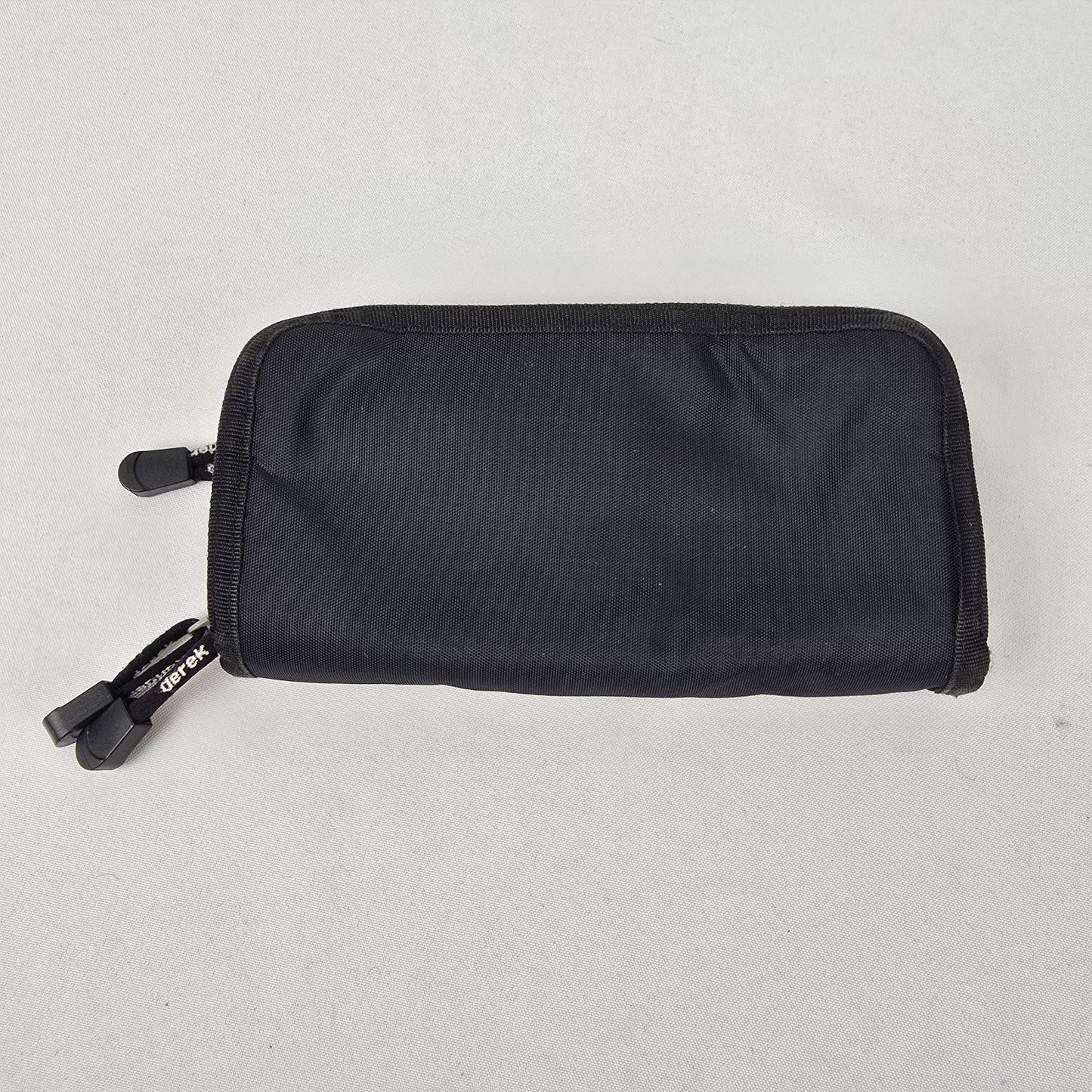 Derek Alexander Black Nylon Zip Around Wallet