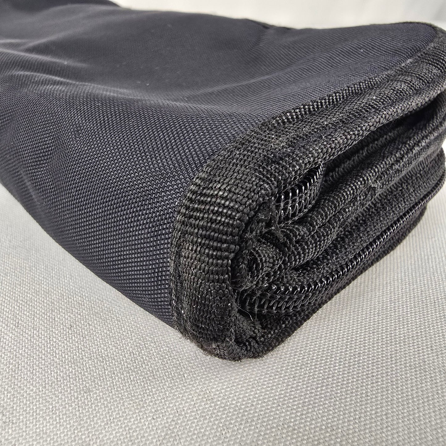 Derek Alexander Black Nylon Zip Around Wallet
